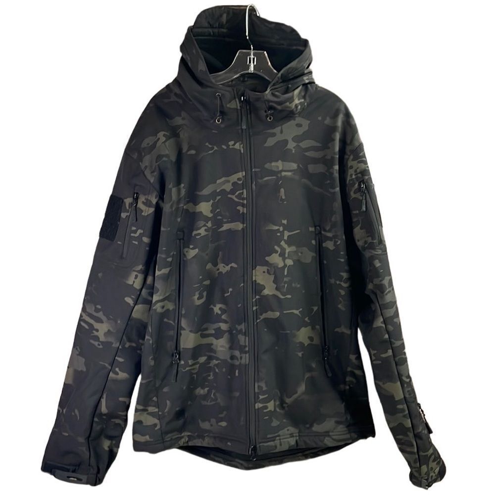 Free Soldier Tactical Waterproof Softshell Hooded Hiking Jacket Large Camo